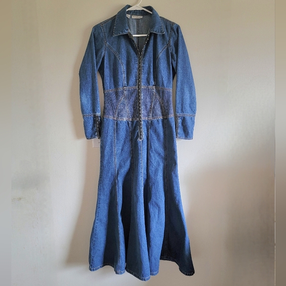 Womens Sz 6 Jeanology Vintage Western Denim Dress ZERO FLAWS 100% Cotton - Picture 16 of 16
